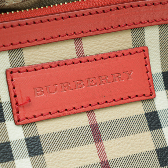 Burberry Haymarket Check Coated Canvas Canterbury Tote Bag Beige Cloth  ref.360450 - Joli Closet