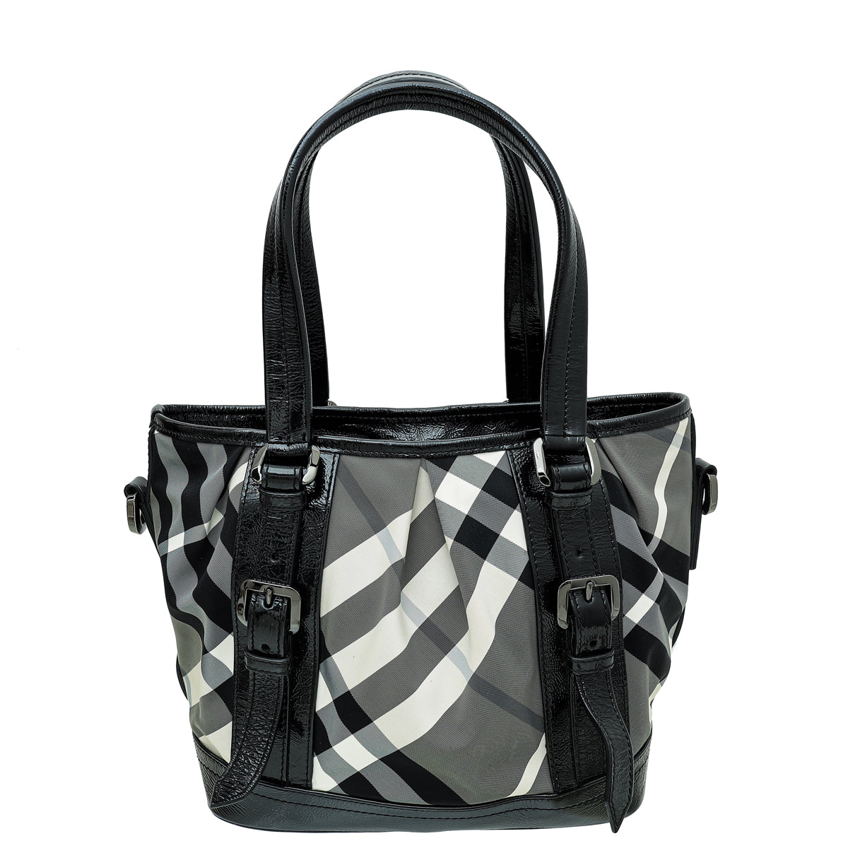Burberry Bicolor Beat Check Lowry Tote Bag-Burberry-THE CLOSET