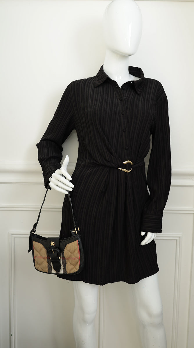 Burberry Bicolor House Check Sophie Bag