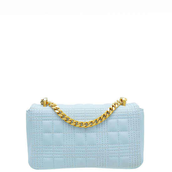 Burberry Pale Blue Lola Quilted Mini Chain Bag