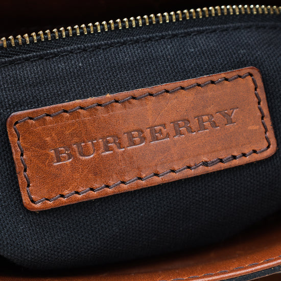 Burberry Brown Bridle Dutton Hobo Bag