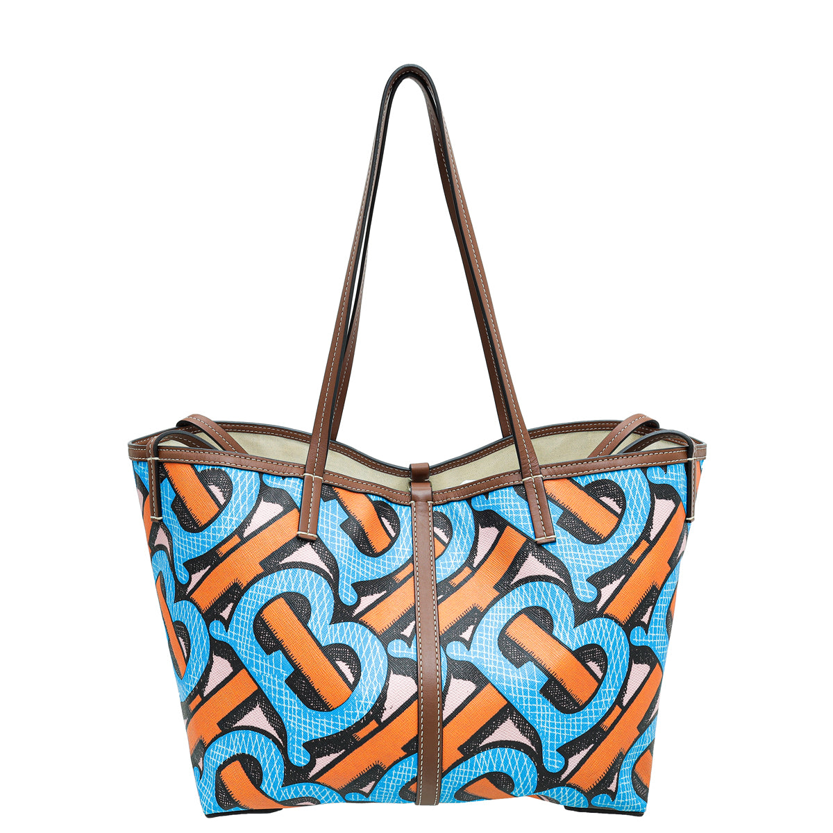 Burberry Multicolor TB Print Beach Tote Bag-Burberry-THE CLOSET