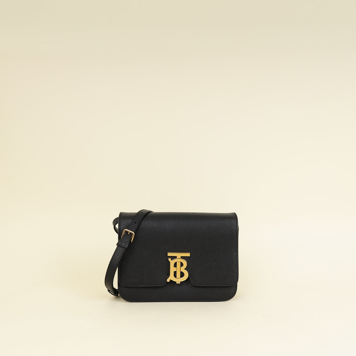 Burberry Black TB Logo Flap Small Bag-Burberry-THE CLOSET