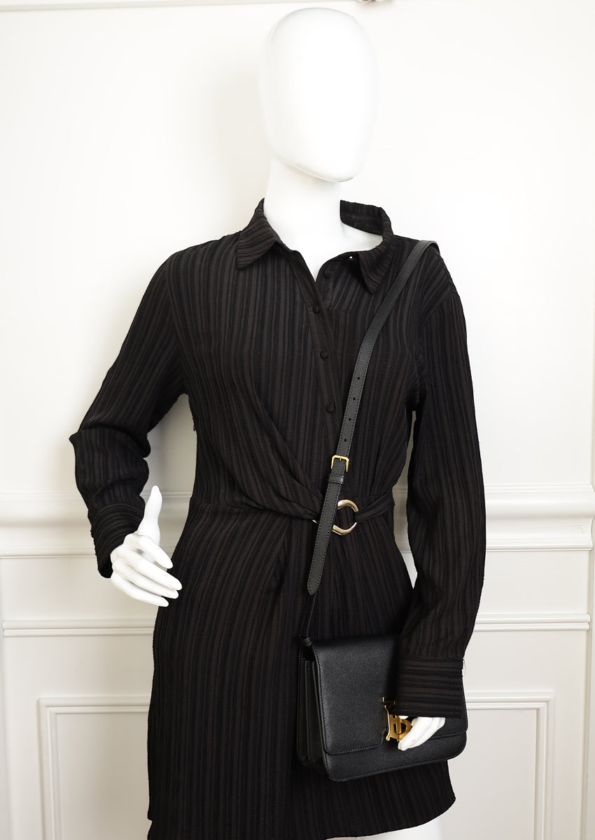 Burberry Black TB Logo Flap Small Bag-Burberry-THE CLOSET