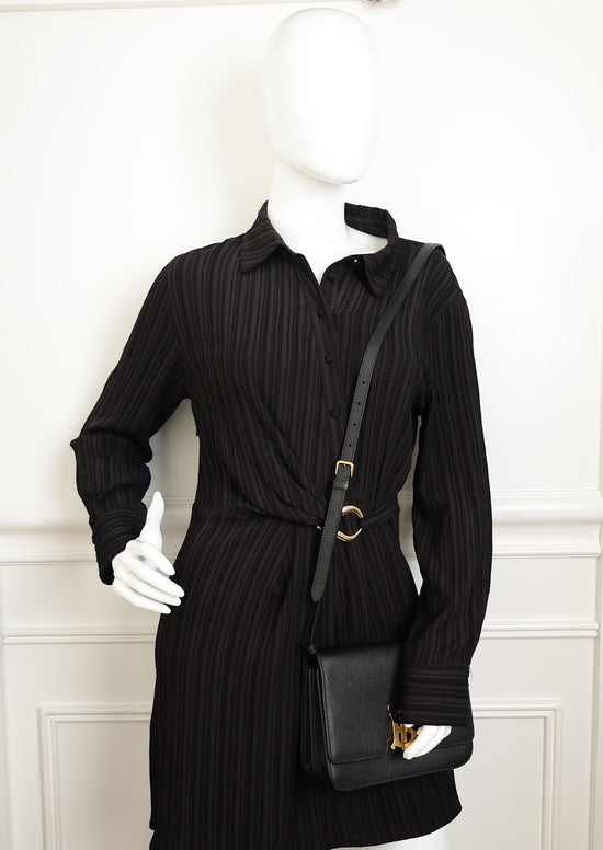 Burberry Black TB Logo Flap Small Bag-Burberry-THE CLOSET