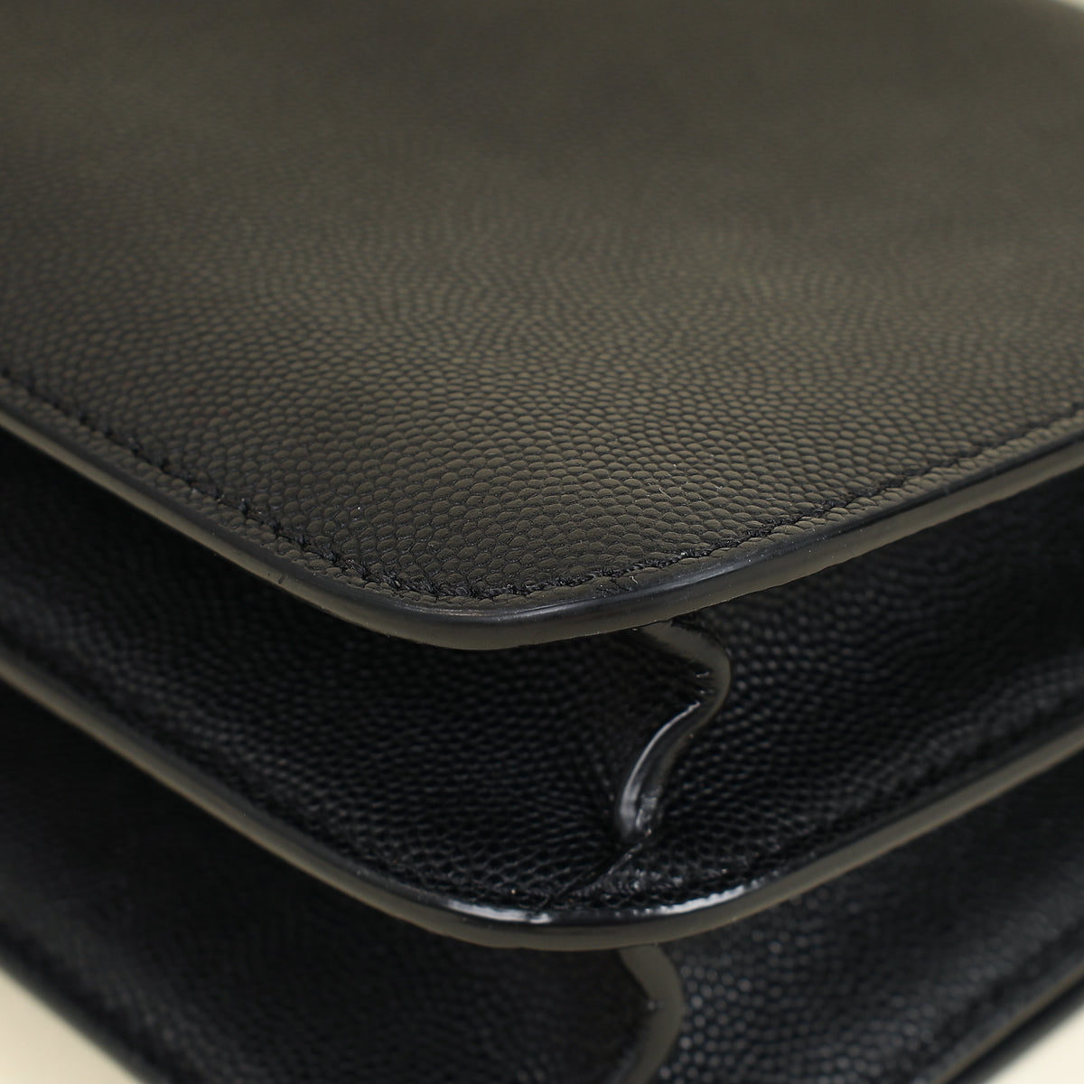 Burberry Black TB Logo Flap Small Bag-Burberry-THE CLOSET