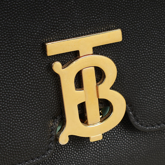 Burberry Black TB Logo Flap Small Bag-Burberry-THE CLOSET