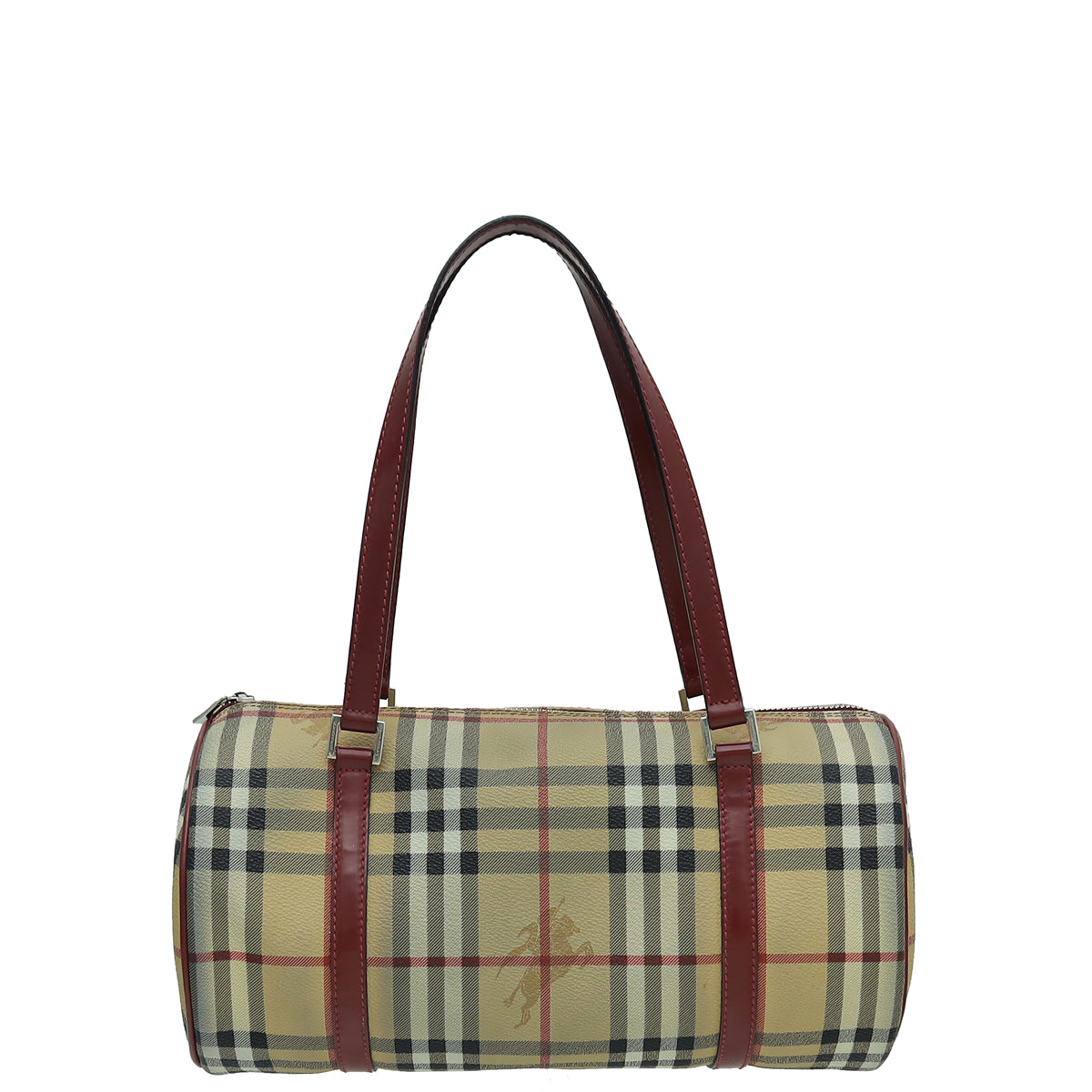 Burberry Bicolor Haymarket Bowling Bag-Burberry-THE CLOSET
