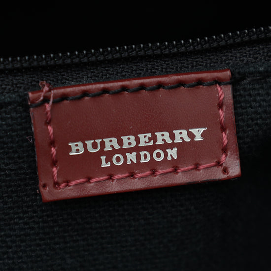 Burberry Bicolor Haymarket Bowling Bag
