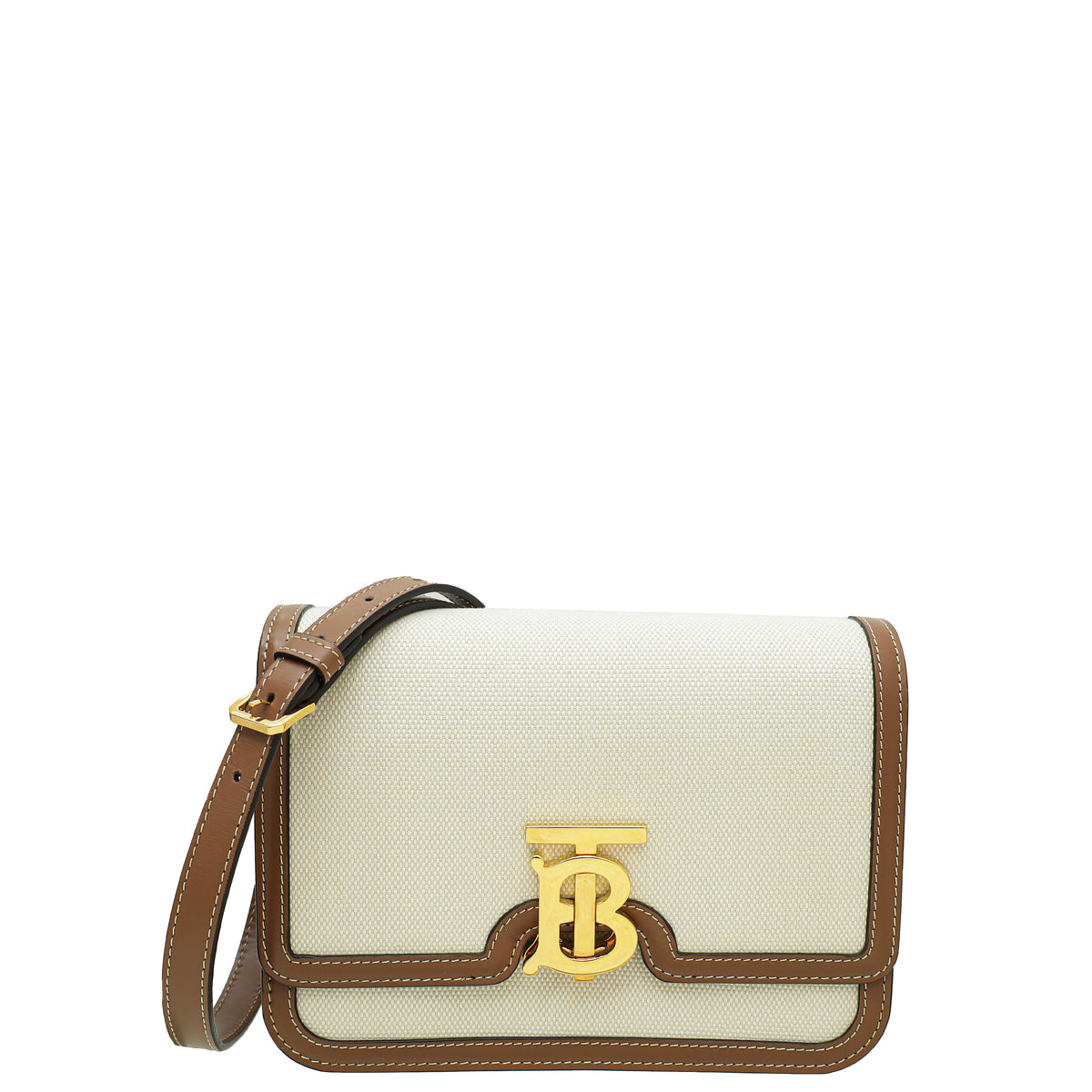 Burberry Bicolor TB Logo Small Flap Bag-Burberry-THE CLOSET