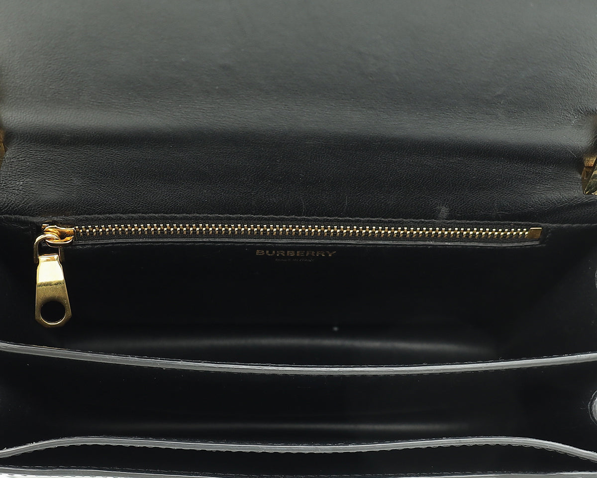 Burberry Black TB Logo Small Flap Bag-Burberry-THE CLOSET