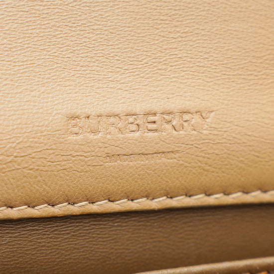 Burberry Nude Quilted Lola Flap Small Bag