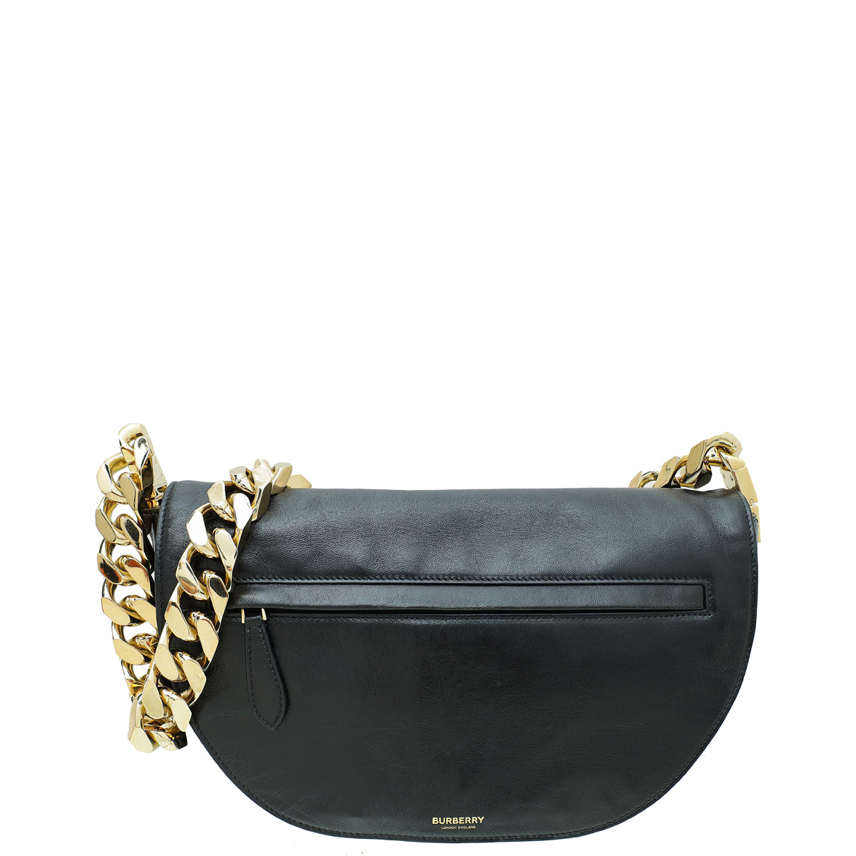 Burberry Black Soft Chain Olympia Medium Bag-Burberry-THE CLOSET