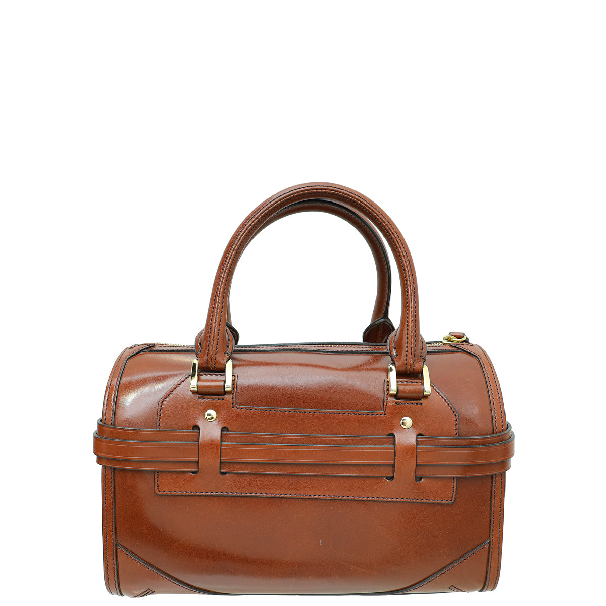 Burberry Brown Belted Bridle Bowling Medium Bag-Burberry-THE CLOSET