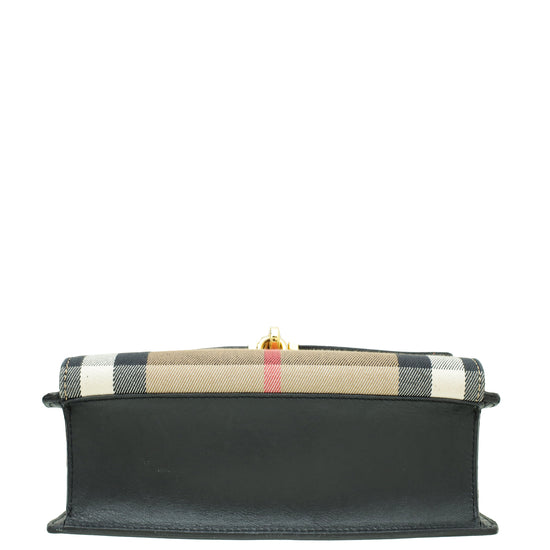 Burberry Black House Check Small Macken Crossbody Bag