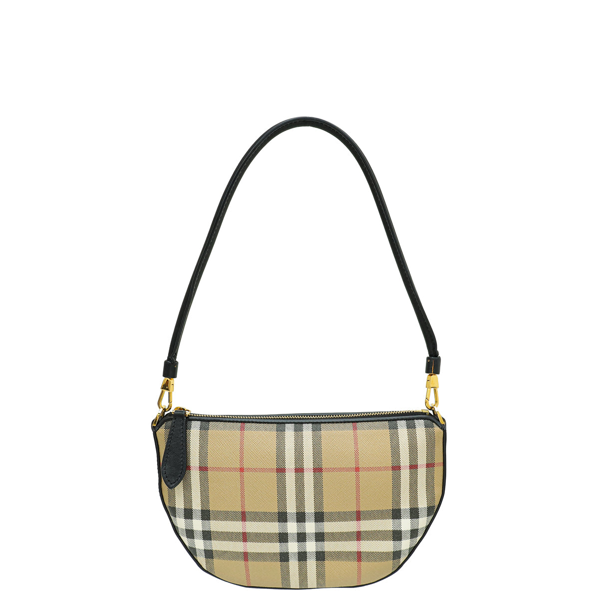 Burberry Black Olympia Checked Pouch Bag-Burberry-THE CLOSET