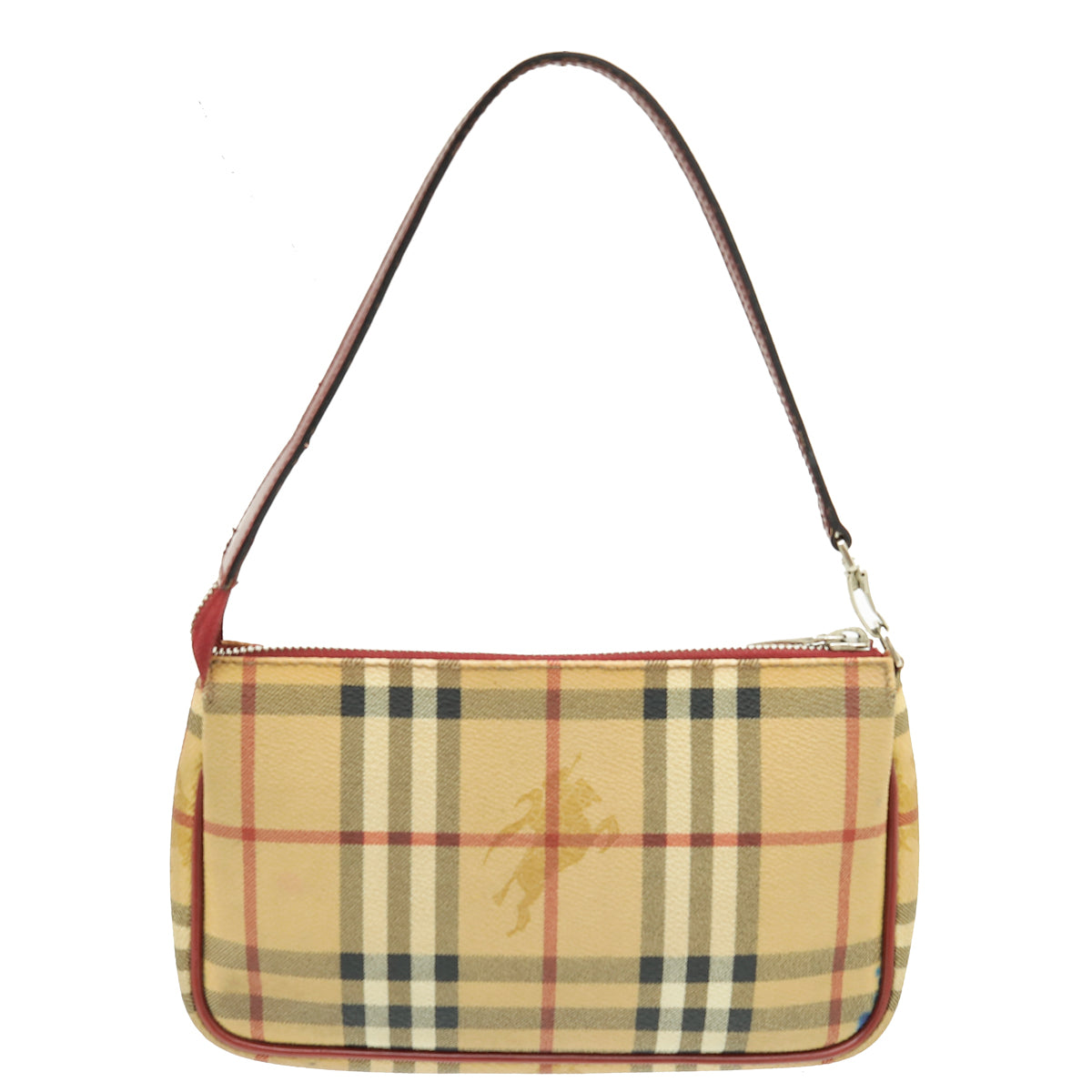 Burberry Bicolor Horse Check Pochette Bag-Burberry-THE CLOSET