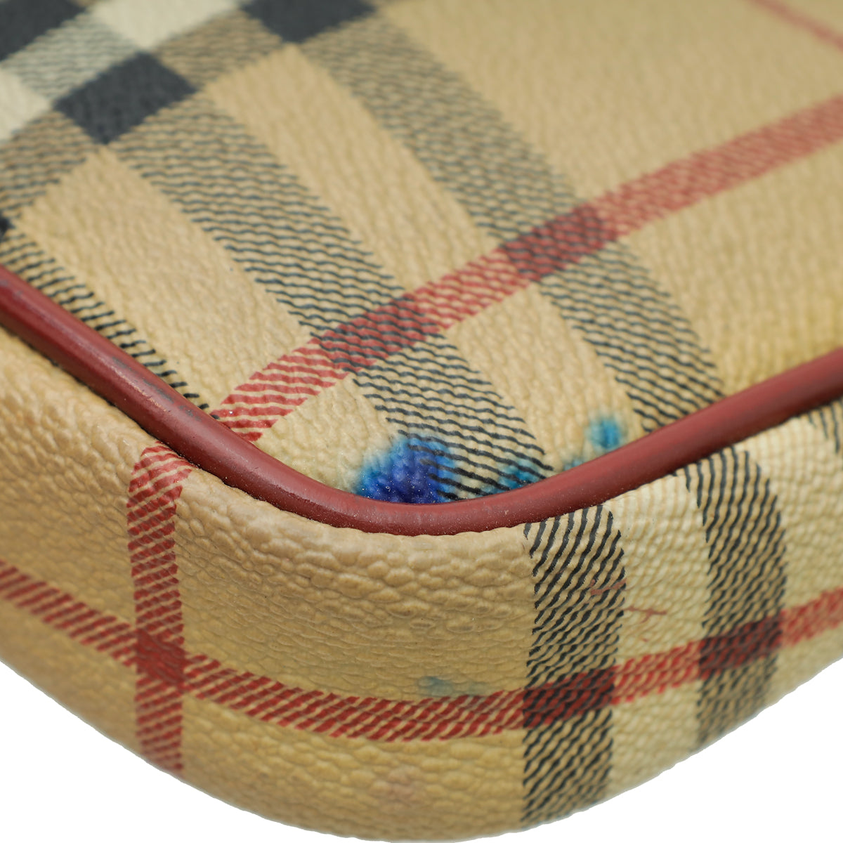 Burberry Bicolor Horse Check Pochette Bag