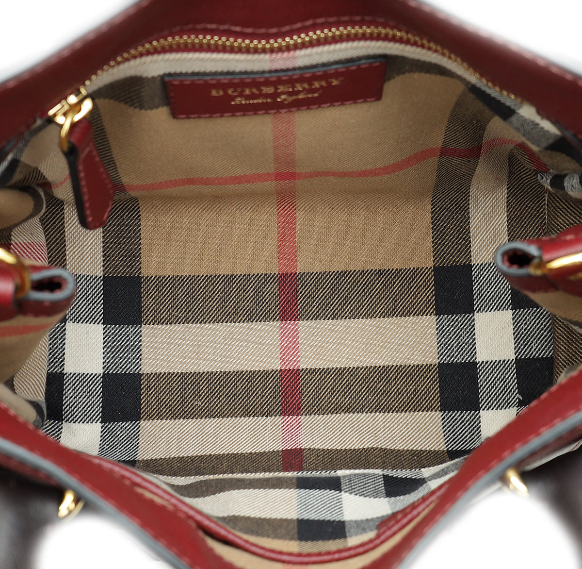 Burberry Bicolor Buckle Tote Small Bag