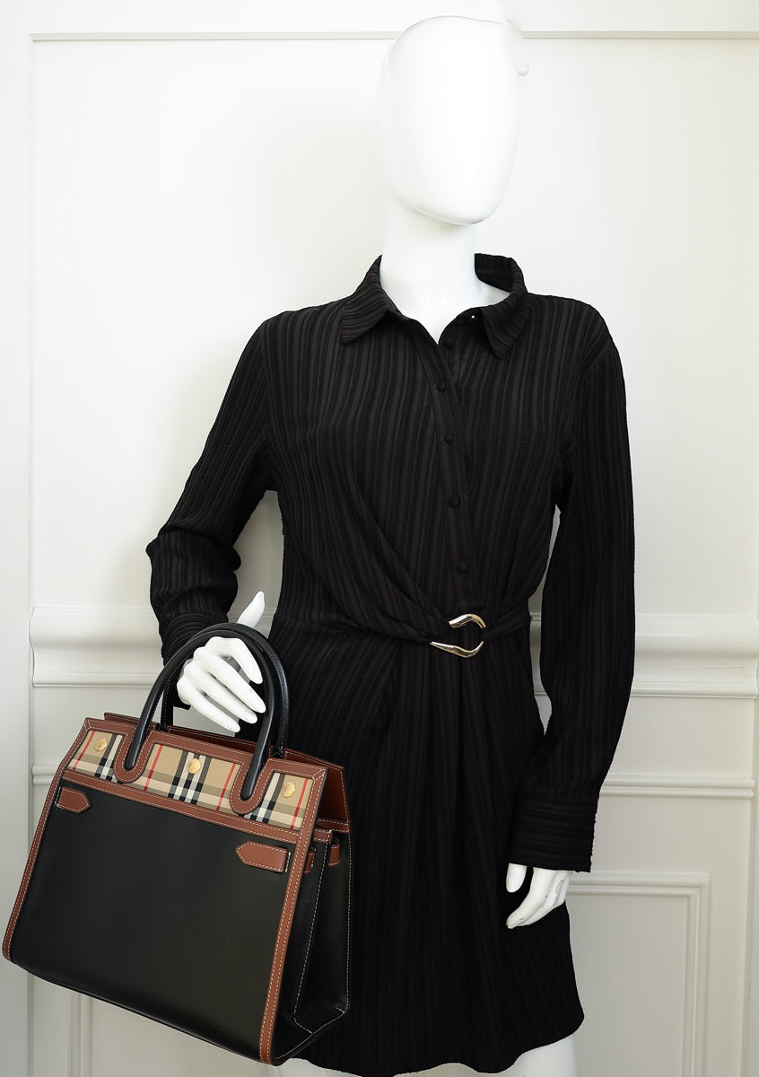 Burberry Black Title Small Shoulder Bag