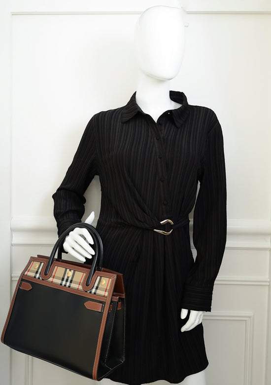 Burberry Black Title Small Shoulder Bag