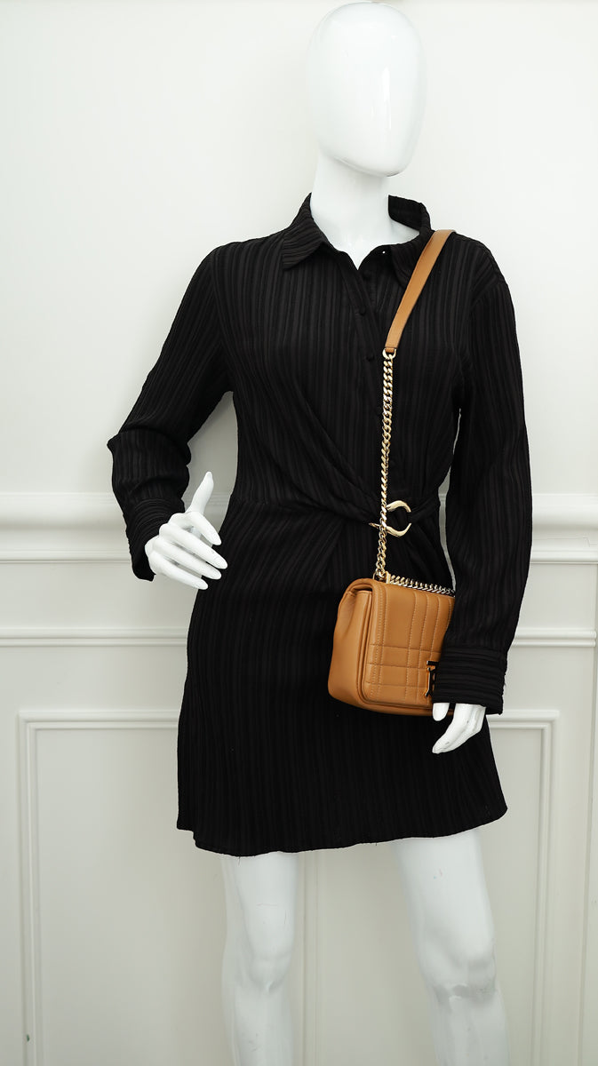 Burberry Caramel Lola Quilted Small Lola Chain Bag-Burberry-THE CLOSET