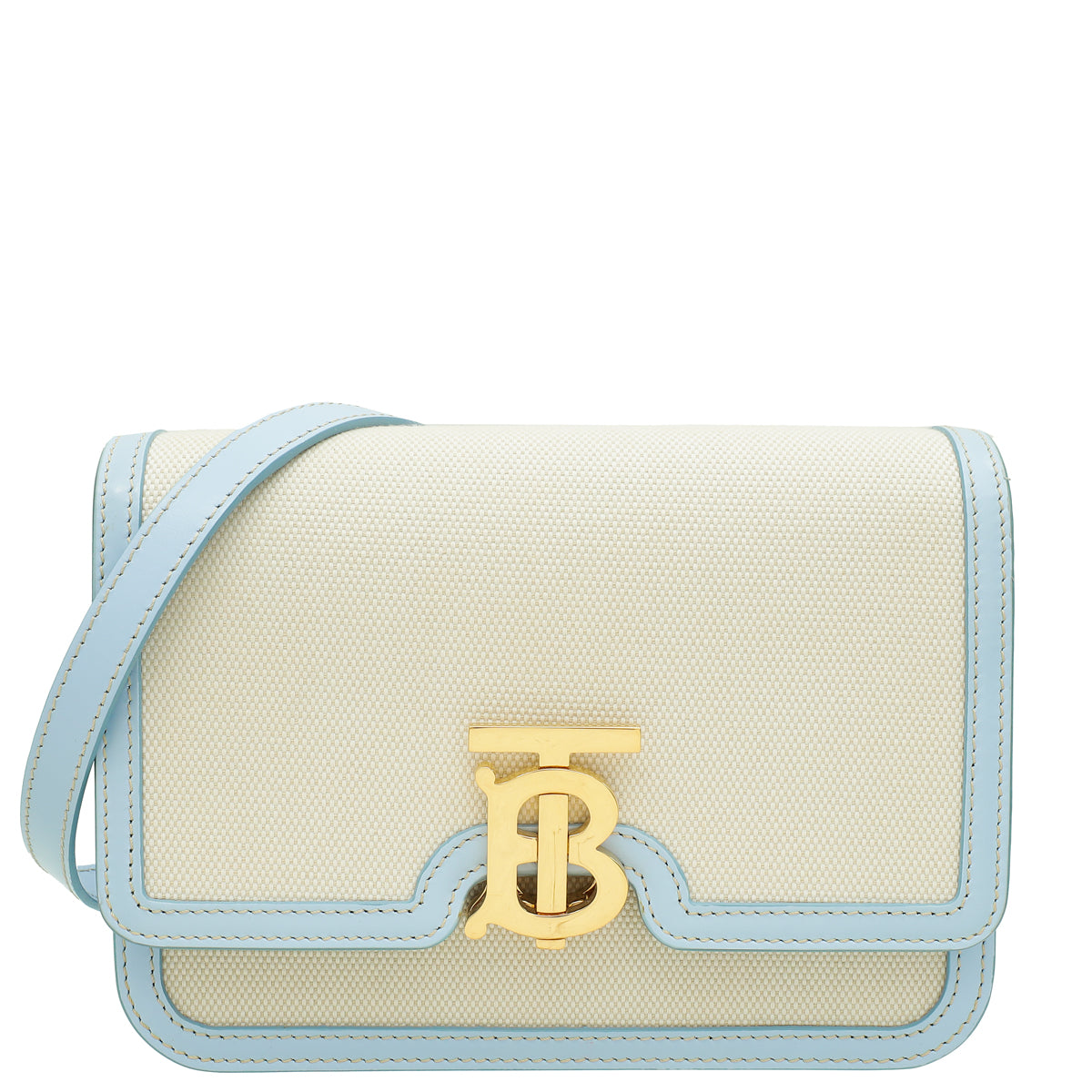 Burberry Bicolor TB Logo Small Flap Bag-Burberry-THE CLOSET