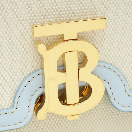 Burberry Bicolor TB Logo Small Flap Bag-Burberry-THE CLOSET