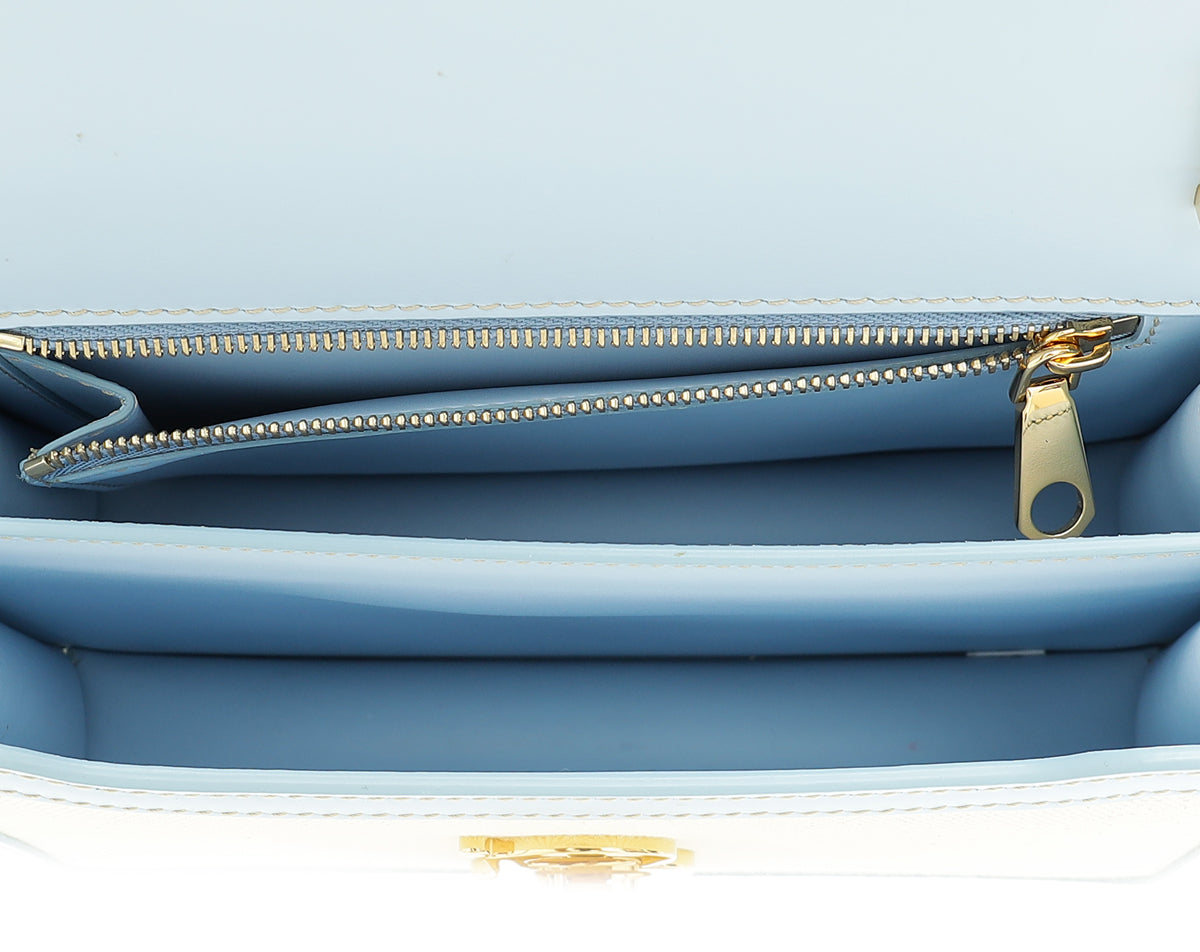 Burberry Bicolor TB Logo Small Flap Bag-Burberry-THE CLOSET