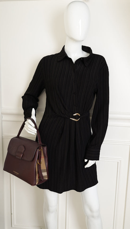 Burberry Burgundy Camberley Top Handle Bag