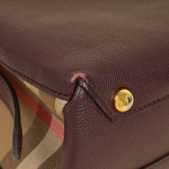 Burberry Burgundy Camberley Top Handle Bag