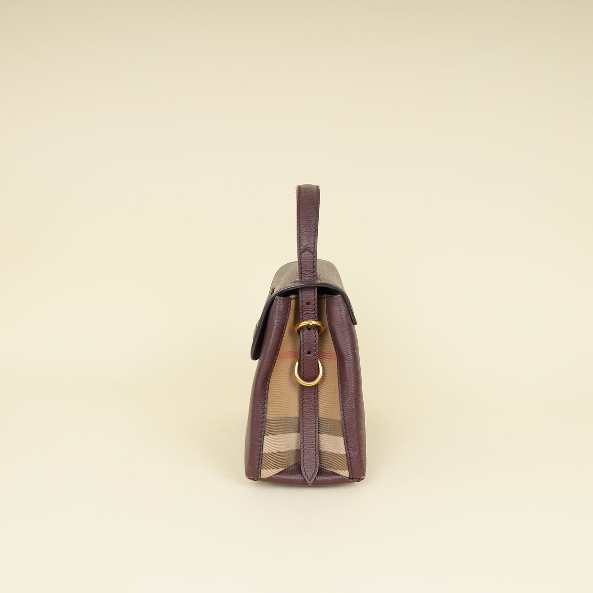 Burberry Burgundy Camberley Top Handle Bag