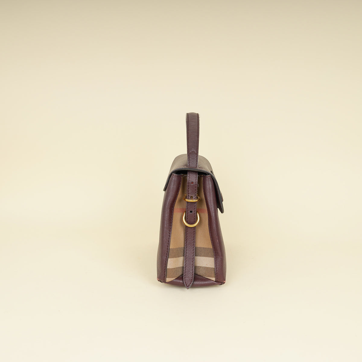 Burberry Burgundy Camberley Top Handle Bag