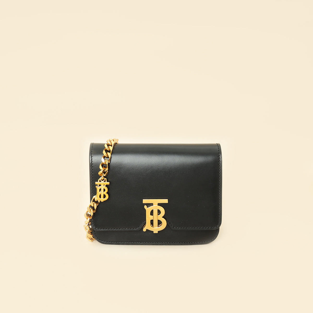 Burberry Black TB Logo Chain Belt Bag-Burberry-THE CLOSET