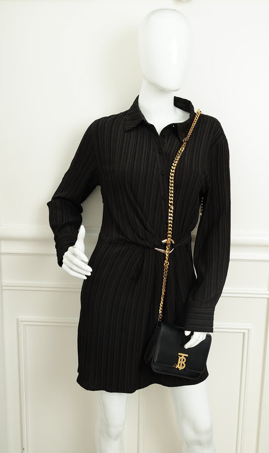 Burberry Black TB Logo Chain Belt Bag-Burberry-THE CLOSET