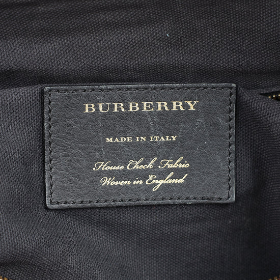 Burberry Burgundy Nova Check Alchester Bowler Bag