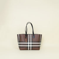 Burberry Bicolor Check Tote Bag