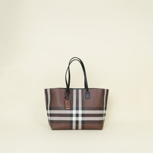 Burberry Bicolor Check Tote Bag