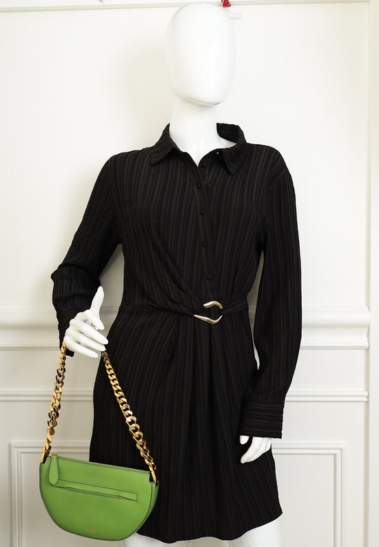 Burberry Green Olympia Mini Chain Zip Bag