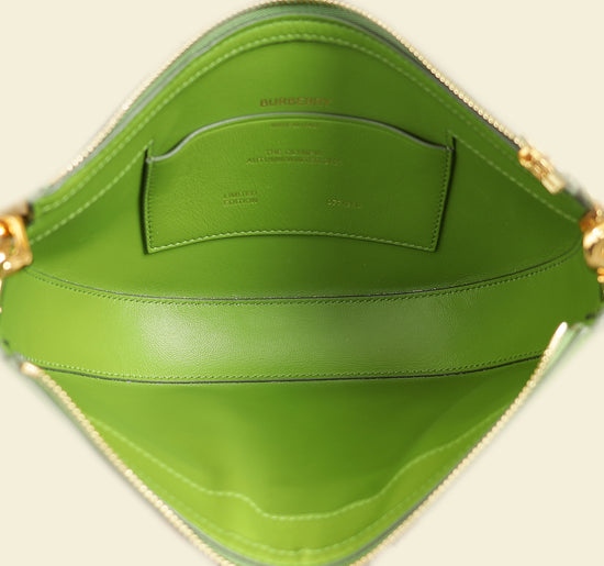Burberry Green Olympia Mini Chain Zip Bag