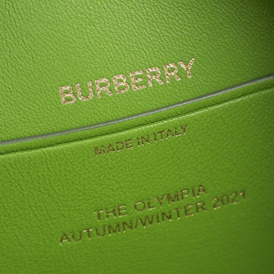 Burberry Green Olympia Mini Chain Zip Bag