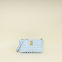 Burberry Pale Blue Lola Small Quilted Shoulder Bag