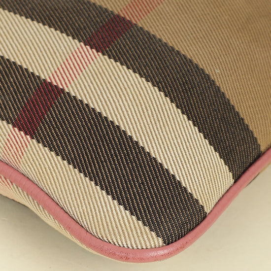 Burberry Bicolor House Check Derby Peyton Crossbody Bag