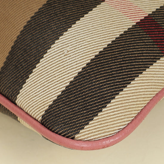 Burberry Bicolor House Check Derby Peyton Crossbody Bag