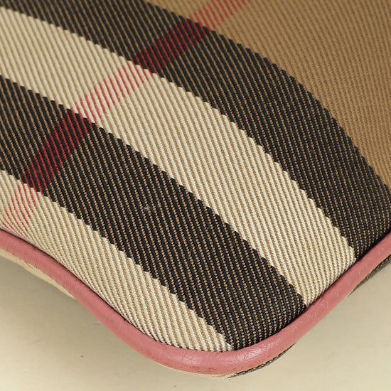 Burberry Bicolor House Check Derby Peyton Crossbody Bag
