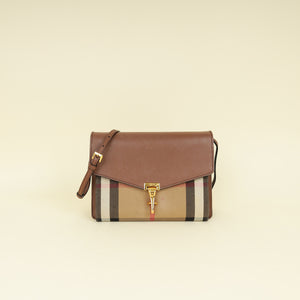 Burberry Brown House Check Macken Crossbody Bag
