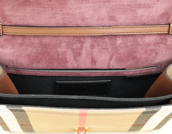 Burberry Brown House Check Macken Crossbody Bag