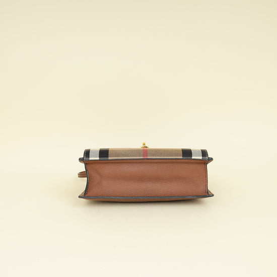 Burberry Brown House Check Macken Crossbody Bag
