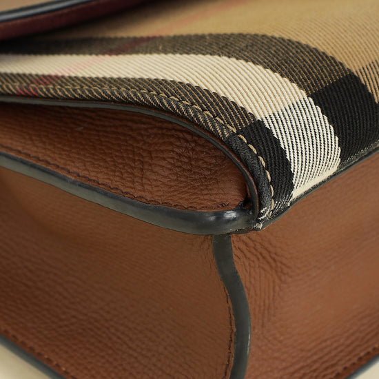 Burberry Brown House Check Macken Crossbody Bag