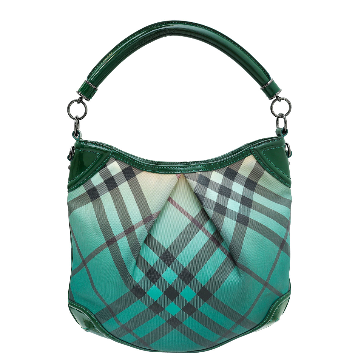 Burberry Green Novacheck Ombre Hobo Bag-Burberry-THE CLOSET